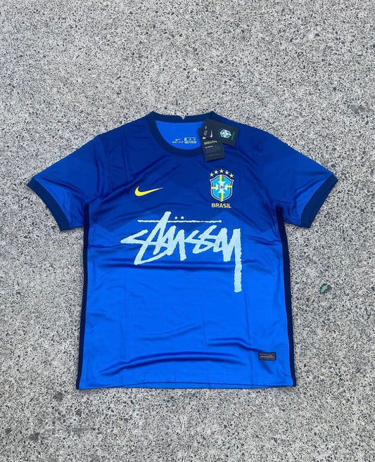STÜSSY X “BRAZIL” JERSEY - BLUE (2020/21 Edition)