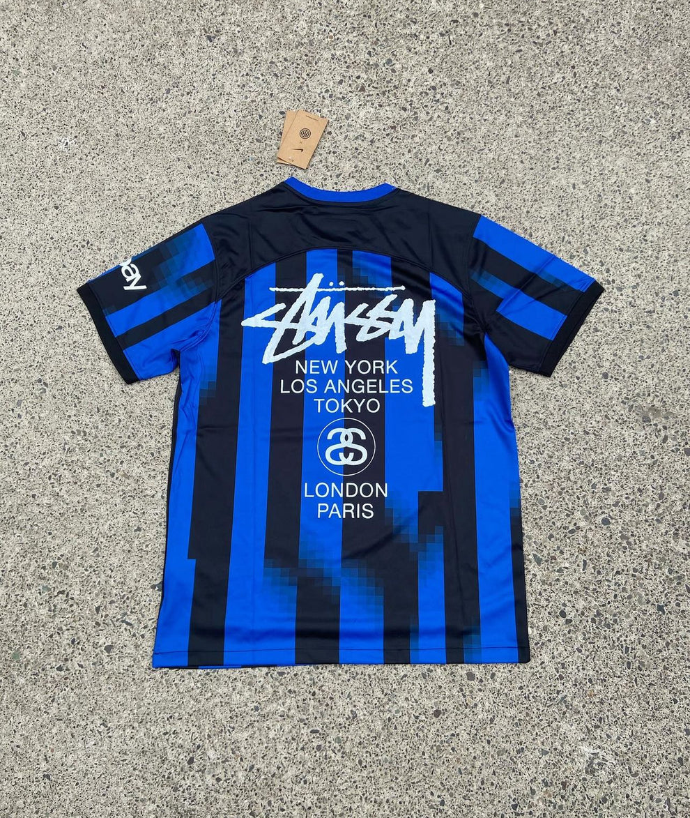 STÜSSY X “INTER” JERSEY - BLUE/BLACK