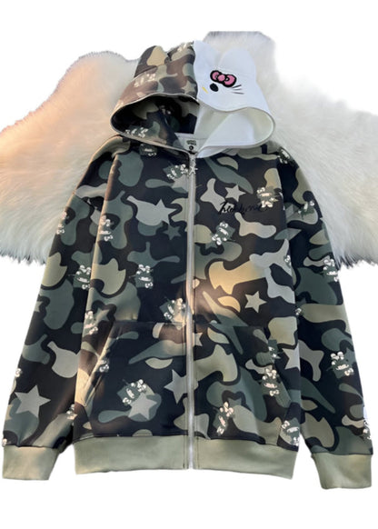 Orlyne™ "Camo Kitty" Hoodie