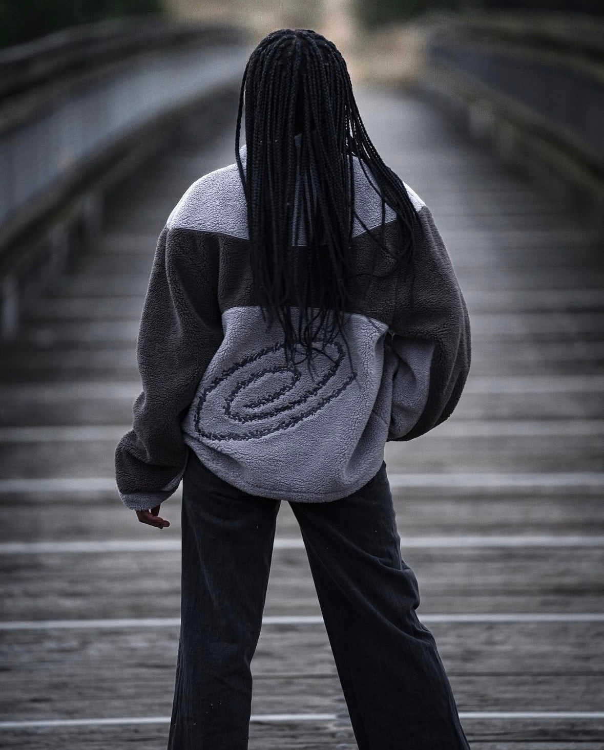 REVERSIBLE FLEECE - SPACE GREY