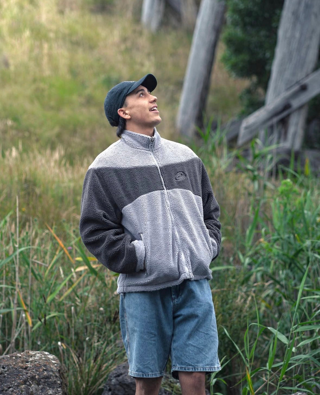 REVERSIBLE FLEECE - SPACE GREY