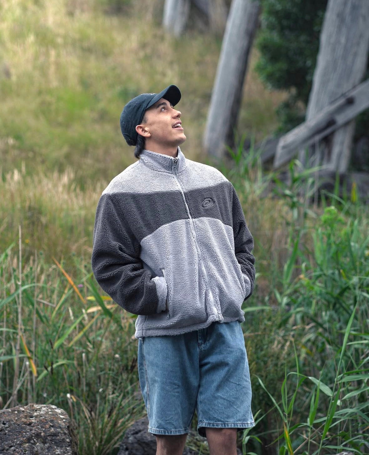 REVERSIBLE FLEECE - SPACE GREY