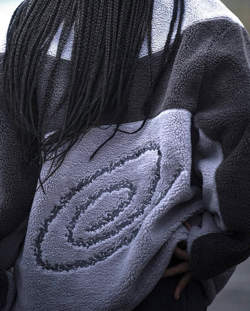 REVERSIBLE FLEECE - SPACE GREY