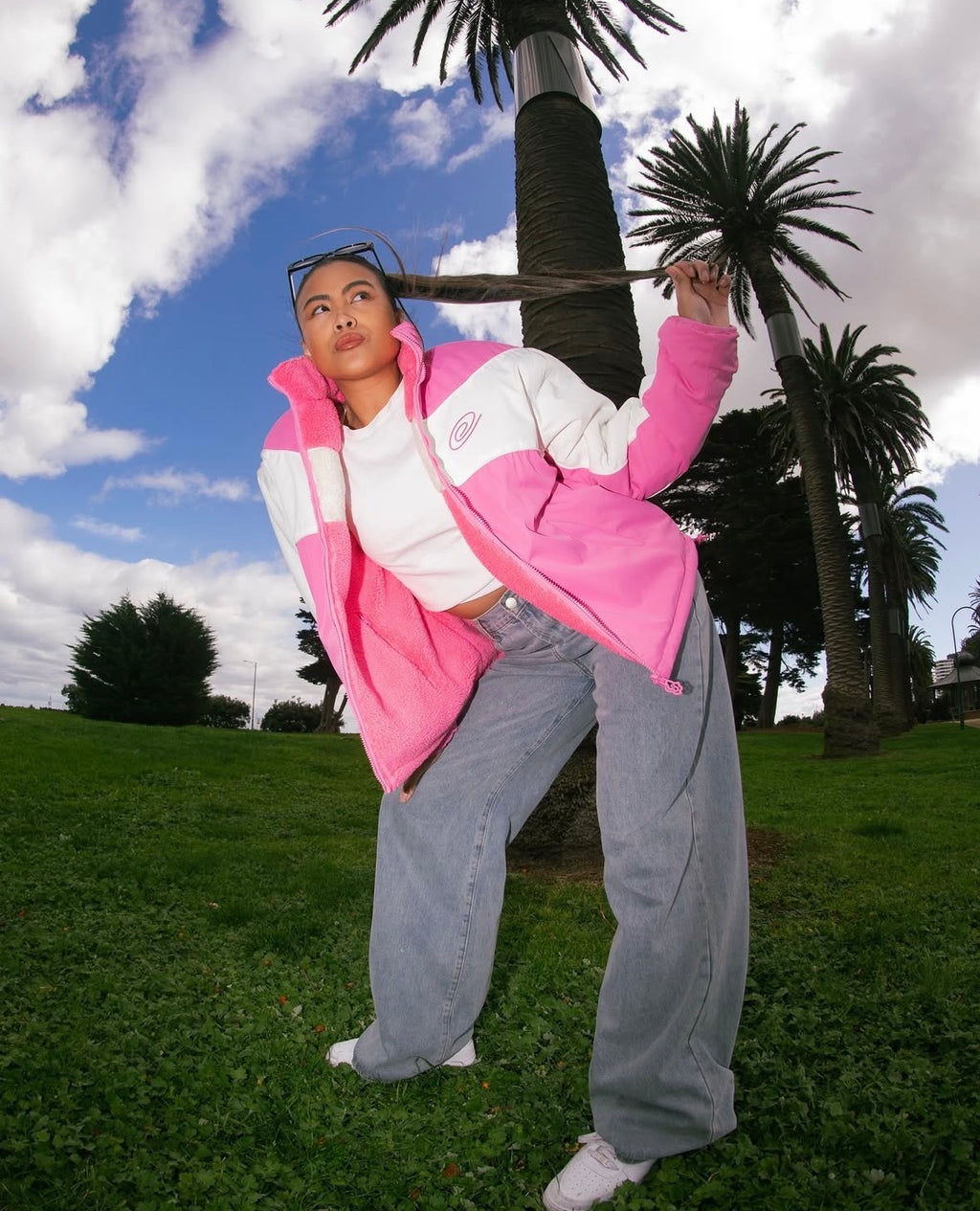 REVERSIBLE FLEECE - PINK