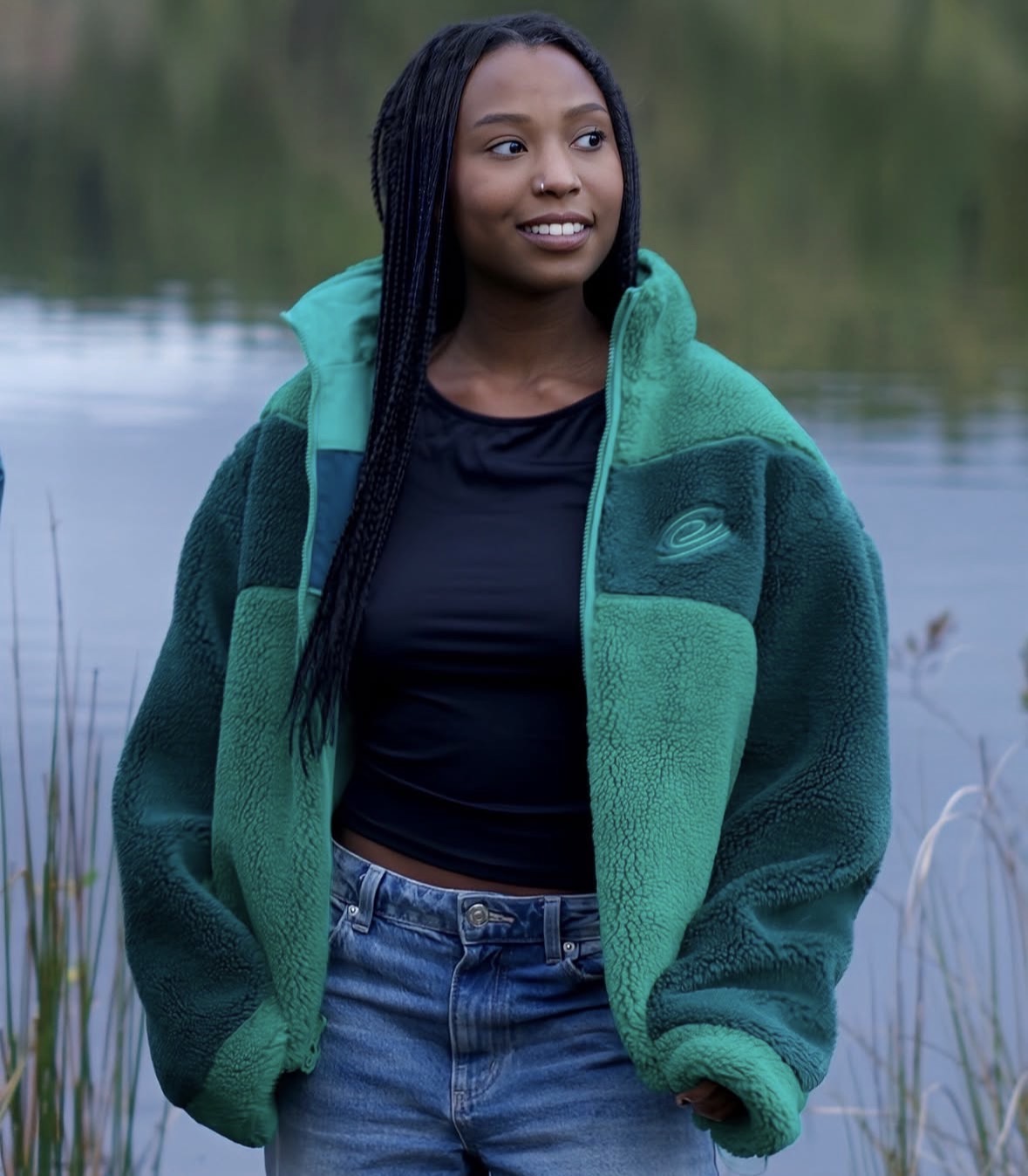 REVERSIBLE FLEECE - RAINFOREST